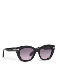 Tom Ford Okulary przeciwsłoneczne FT1285 Czarny. Czarne okulary przeciwsłoneczne TOM FORD, bez wzorów, plastikowe. Za 1,559.00 zł.