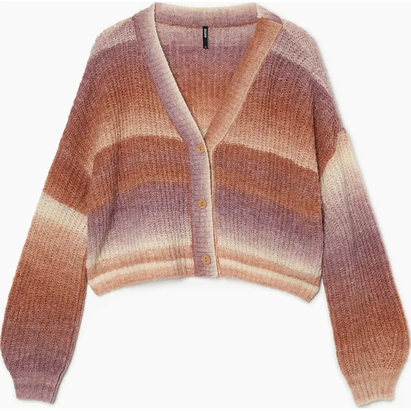 Wzorzysty kardigan - Brązowy. Brązowe swetry Cropp, l, bez wzorów, z dzianiny, bez ramiączek. Za 119.99 zł.