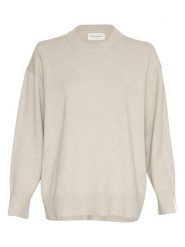 MOSS COPENHAGEN Sweter w kolorze beżowym rozmiar: S/M. Brązowe swetry Moss Copenhagen, m, bez wzorów, bez ramiączek. Za 180.49 zł.