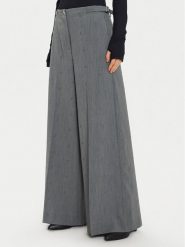 TWINSET Spodnie palazzo 242AM2043 Szary Wide Leg. Szare spodnie materiałowe Twinset, bez wzorów, z materiału. Za 399.99 zł.