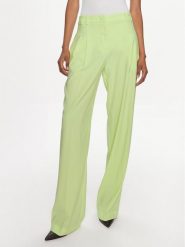 Patrizia Pepe Spodnie materiałowe 8P0598/A6F5-G568 Zielony Wide Leg. Zielone spodnie materiałowe Patrizia Pepe, bez wzorów, z materiału. Za 539.99 zł.