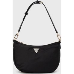 Guess torebka kolor czarny. Czarne listonoszki Guess, z aplikacjami, bez dodatków. Za 529.99 zł.