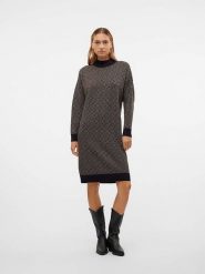 Vero Moda Sukienka dzianinowa w kolorze czarnym rozmiar: XL. Czarne sukienki Vero Moda, na co dzień, xl, bez wzorów, z dzianiny, bez kołnierzyka, bez ramiączek, midi, proste. Za 127.65 zł.