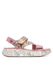 Laura Vita Sandały Nikito 19 Różowy. Czerwone sandały LAURA VITA, bez wzorów, ze skóry, bez obcasa, na płaskiej podeszwie, bez zapięcia. Za 429.99 zł.