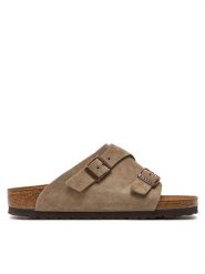 Birkenstock Klapki Zürich 50463 Brązowy. Brązowe klapki Birkenstock, bez wzorów, ze skóry, bez obcasa, bez zapięcia. Za 599.99 zł.