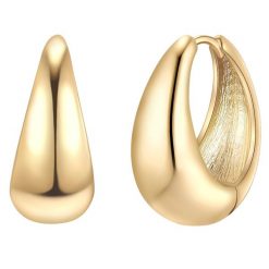 Yokoamii Kolczyki kola z metalowego stopu w zlocie 1 ct Damski. Żółte kolczyki Yokoamii, metalowe. Za 159.99 zł.