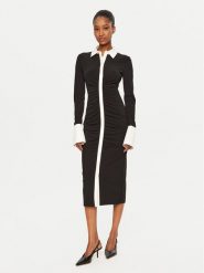 KARL LAGERFELD Sukienka codzienna A1W13031 Czarny Slim Fit. Czarne sukienki KARL LAGERFELD, na co dzień, s, bez wzorów, z syntetyku, bez kołnierzyka, bez ramiączek, proste. Za 759.99 zł.