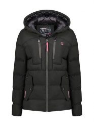 Geographical Norway Kurtka pikowana "Cachot" w kolorze czarnym rozmiar: XXL. Czarne kurtki Geographical Norway, xxl, z aplikacjami, bez kaptura. Za 238.72 zł.