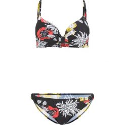 Bikini na fiszbinach (2 części) bonprix czarny w kwiaty. Bikini marki bonprix. Za 89.99 zł.