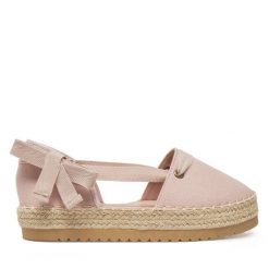 Espadryle DeeZee. Czerwone espadryle DeeZee, bez wzorów, bez obcasa. Za 119.99 zł.