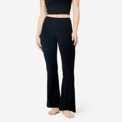 Legginsy do jogi i pilatesu Breathe flare. Czarne legginsy KIMJALY, bez wzorów, z elastanu, sportowe. Za 119.99 zł.