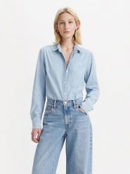 Levi's Koszula w kolorze błękitnym rozmiar: M. Niebieskie koszule Levi's, m, bez wzorów, z bawełny, bez kołnierzyka, bez ramiączek. Za 129.45 zł.