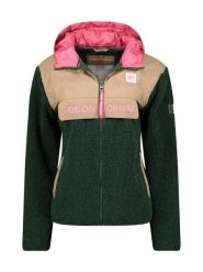 Geographical Norway Kurtka polarowa "Techic" w kolorze ciemnozielonym rozmiar: XXL. Zielone kurtki Geographical Norway, xxl, bez wzorów, z polaru, bez kaptura. Za 145.26 zł.