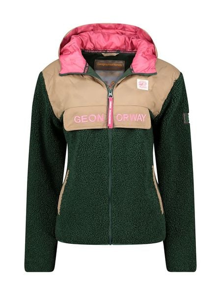 Geographical Norway Kurtka polarowa "Techic" w kolorze ciemnozielonym rozmiar: XL. Zielone kurtki Geographical Norway, xl, bez wzorów, z polaru, bez kaptura. Za 188.40 zł.