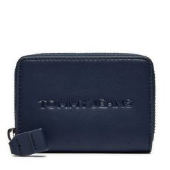 Duży Portfel Damski Tommy Jeans. Niebieskie portfele Tommy Jeans, bez wzorów, z jeansu. Za 129.99 zł.