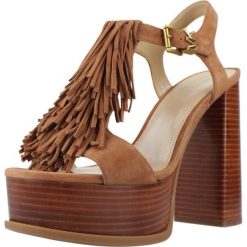 Sandały MICHAEL KORS INDRA Brązowy. Brązowe sandały Michael Kors Access, bez wzorów, ze skóry, sportowe, bez obcasa, bez zapięcia. Za 729.99 zł.