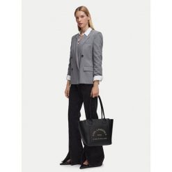 Torebka KARL LAGERFELD. Czarne shopper bag KARL LAGERFELD, bez wzorów, bez dodatków. Za 1,299.00 zł.