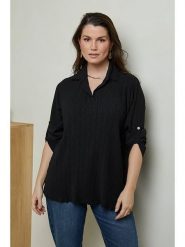 Curvy Lady Bluzka w kolorze czarnym rozmiar: 40/42. Czarne bluzki Curvy Lady, bez wzorów, z wiskozy, klasyczne, bez kołnierzyka, bez ramiączek. Za 78.66 zł.