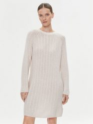 Tommy Hilfiger Sukienka dzianinowa WW0WW39927 Beżowy Relaxed Fit. Brązowe sukienki Tommy Hilfiger, m, bez wzorów, z dzianiny, bez kołnierzyka, bez ramiączek. Za 449.99 zł.