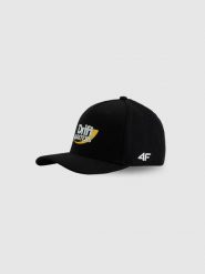 4F Czapka z daszkiem snapback uniseks 4F x Drift Masters - czarna S/M. Czarne czapki z daszkiem 4f, bez wzorów, z bawełny, eleganckie. Za 119.99 zł.