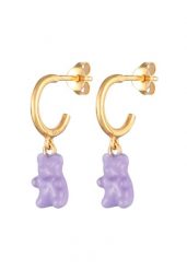 Elli Damski wisiorek z zawieszką niedźwiadek Trend z emalią w pozłacanym srebrze próby 925 Sterling Silver Kolczyki 1 ct. Szare kolczyki Elli, pozłacane. Za 293.99 zł.