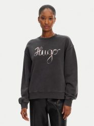 HUGO Bluza Deroxina_4 50545198 Szary Oversize. Szare bluzy Hugo, xxl, bez wzorów, z bawełny, bez kaptura. Za 599.99 zł.