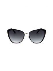 Guess Damskie okulary przeciwsłoneczne w kolorze złoto-czarnym rozmiar: 56. Czarne okulary przeciwsłoneczne Guess, z aplikacjami, z tworzywa sztucznego, metalowe. Za 194.95 zł.
