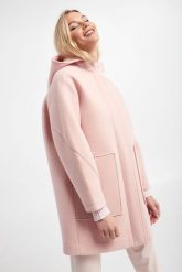 Płaszcz wełniany Rennes MAX MARA LEISURE. Płaszcze Max Mara Leisure, m, bez wzorów, z wełny, z kapturem. W wyprzedaży za 1,049.40 zł.