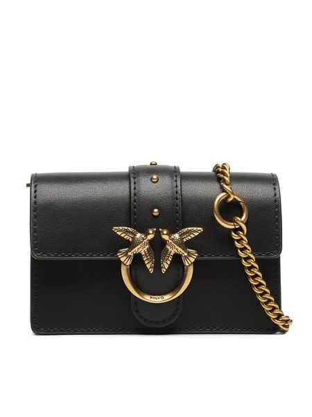 Pinko Torebka Love One Micro C PE 23 PCPL 100064 A0F1 Czarny. Czarne kopertówki Pinko, bez wzorów, ze skóry, wizytowe, bez dodatków. Za 749.99 zł.
