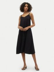 Vero Moda Sukienka letnia Josie 10303398 Czarny Regular Fit. Czarne sukienki Vero Moda, m, bez wzorów, z wiskozy, bez kołnierzyka, bez ramiączek. Za 99.99 zł.