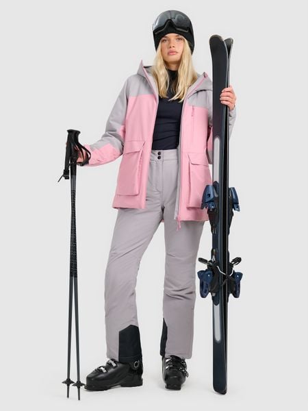 4F Spodnie narciarskie membrana 5000 damskie - szare XXL. Szare spodnie narciarskie 4f, bez wzorów, z materiału, narciarskie. Za 299.99 zł.