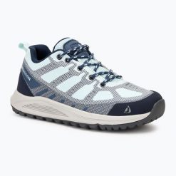 Buty trekkingowe damskie BERGSON Sirbal Low STX. Niebieskie buty trekkingowe Bergson, bez wzorów, z materiału, bez zapięcia. Za 309.99 zł.