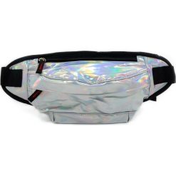 Holograficzna saszetka na biodra srebrna 112 SILVER. Szare nerki i saszetki bez wzorów, z materiału, bez dodatków. Za 24.99 zł.