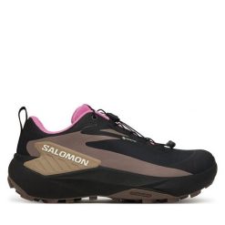Buty do biegania Salomon. Czarne buty do biegania Salomon, bez wzorów, z gore-texu, bez zapięcia, do biegania, gore-tex. Za 639.99 zł.