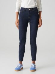 OPUS Dżinsy - Skinny fit - w kolorze granatowym rozmiar: 34/L28. Niebieskie jeansy Opus, l, z aplikacjami, ze skóry. Za 158.84 zł.