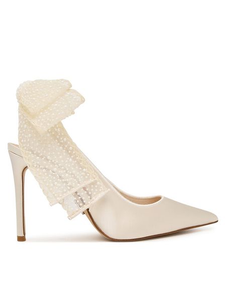 Steve Madden Sandały Teacup-P 11005220 Biały. Białe sandały Steve Madden, bez wzorów, z materiału, bez obcasa, na szpilce, bez zapięcia. Za 489.99 zł.