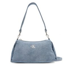 Torebka Calvin Klein. Niebieskie torebki klasyczne Calvin Klein, bez wzorów, z denimu, klasyczne, bez dodatków. Za 399.99 zł.