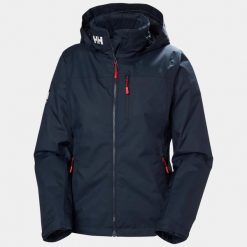 Damska kurtka wodoodporna Helly Hansen Crew Pile. Niebieskie kurtki Helly Hansen, bez wzorów, bez kaptura. Za 860.00 zł.