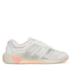 Buty na siłownię adidas. Białe buty treningowe adidas, bez wzorów, bez zapięcia, na fitness i siłownię. Za 569.99 zł.
