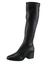 Heine Skórzane kozaki w kolorze czarnym rozmiar: 36. Czarne kozaki Heine, na zimę, bez wzorów, bez obcasa, bez zapięcia. Za 95.92 zł.