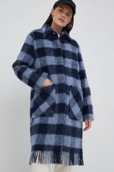 Woolrich płaszcz wełniany przejściowy oversize. Niebieskie płaszcze Woolrich, s, bez wzorów, z wełny, bez kaptura. Za 3,019.90 zł.