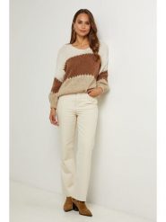 L'armoire de Suzette Sweter w kolorze kremowo-jasnobrązowym rozmiar: 34/36. Brązowe swetry L'armoire de Suzette, l, bez wzorów, klasyczne, bez ramiączek. Za 147.91 zł.