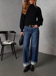 Milan Kiss Sweter w kolorze czarnym rozmiar: L. Czarne swetry Milan Kiss, l, bez wzorów, bez ramiączek. Za 176.91 zł.