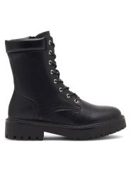 JENNY Botki ELISA WS5896-17 Czarny. Czarne botki Jenny, bez wzorów, z syntetyku, bez obcasa, na płaskiej podeszwie, bez zapięcia. Za 111.99 zł.