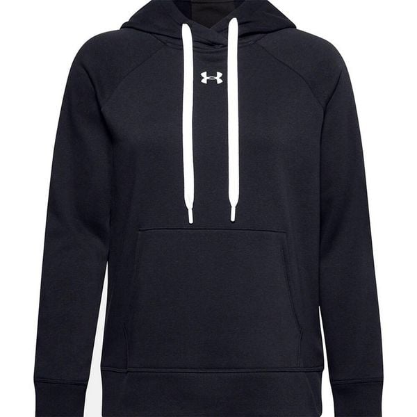 Damska Bluza Z Kapturem Rival Fleece Hoodie. Czarne bluzy Under Armour, xl, bez wzorów, bez ramiączek, z kapturem. Za 292.99 zł.