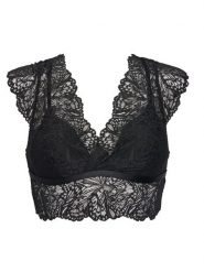 Hunkemöller Biustonosz top Posie 302448 Czarny. Czarne biustonosze Hunkemöller, s, bez wzorów, z syntetyku, bez kołnierzyka, bez ramiączek. Za 139.99 zł.