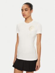 Versace Jeans Couture T-Shirt 78HAHT00 Biały Regular Fit. Białe t-shirty Versace Jeans Couture, s, bez wzorów, z bawełny, bez kołnierzyka, bez ramiączek. Za 239.99 zł.