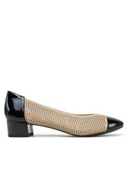 Caprice Czółenka 9-22504-44 Beżowy. Brązowe czółenka Caprice, bez wzorów, ze skóry, bez obcasa, bez zapięcia. Za 232.99 zł.