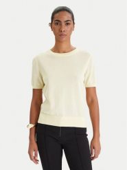 Patrizia Pepe Sweter 8K0409/K027-Y478 Żółty Regular Fit. Żółte swetry Patrizia Pepe, bez wzorów, z syntetyku, bez ramiączek. Za 729.99 zł.