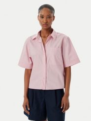 Tommy Hilfiger Koszula WW0WW48899 Różowy jasny Relaxed Fit. Czerwone koszule Tommy Hilfiger, xs, bez wzorów, z bawełny, bez kołnierzyka, bez ramiączek. Za 369.99 zł.